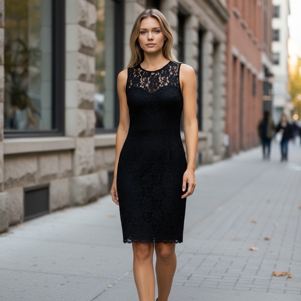 Express Black Dress Open Back Sleeveless